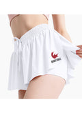 Women's Basketball White Butterfly Shorts