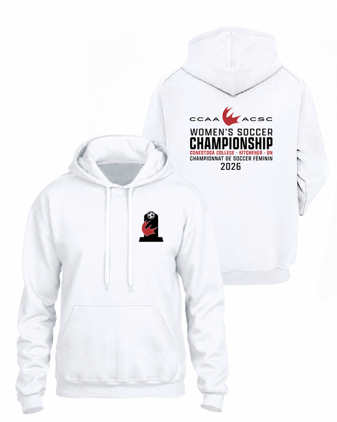 Women's Championship Soccer Hoodie - Front & Back