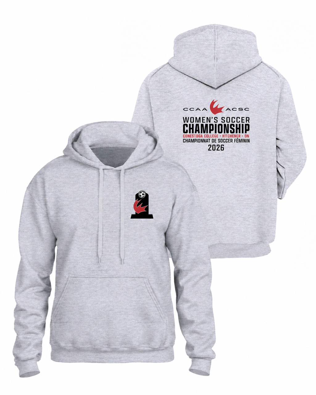 Women's Championship Soccer Hoodie - Front & Back
