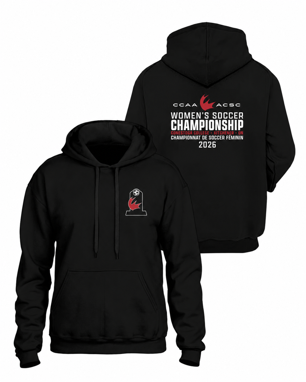 Women's Championship Soccer Hoodie - Front & Back