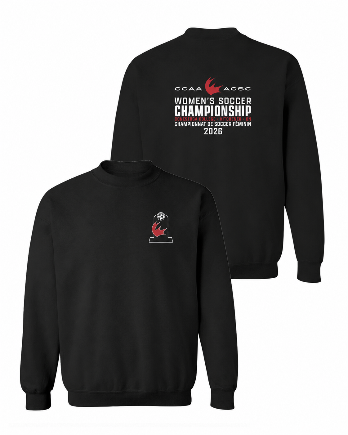 Women's Championship Soccer Crewneck - Front & Back