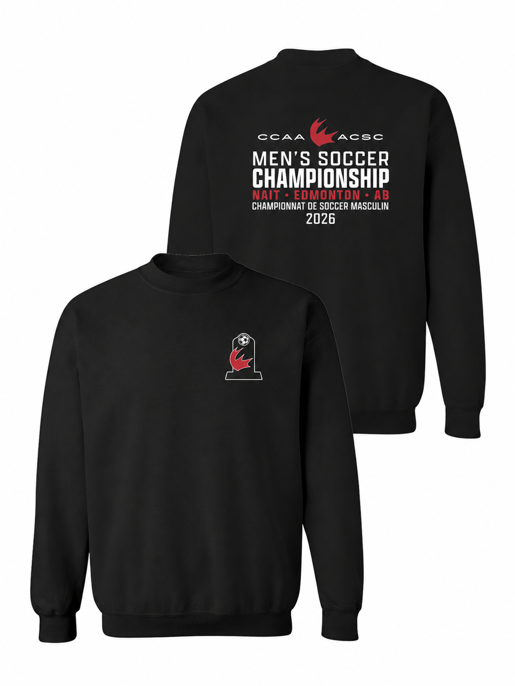 Men's Championship Soccer Crewneck - Front & Back