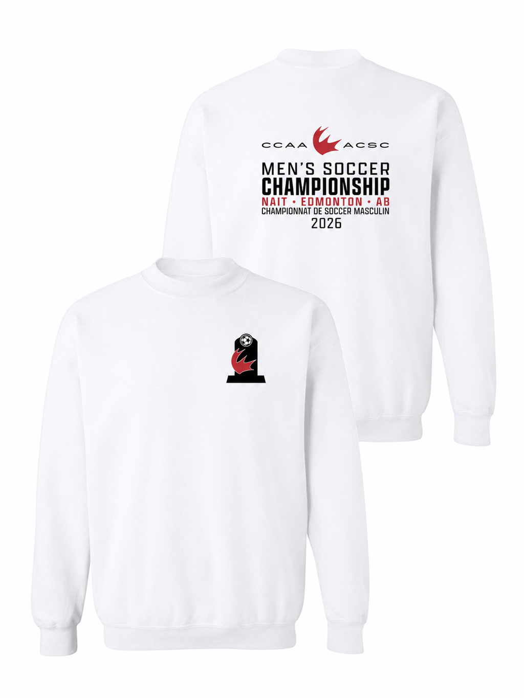 Men's Championship Soccer Crewneck - Front & Back