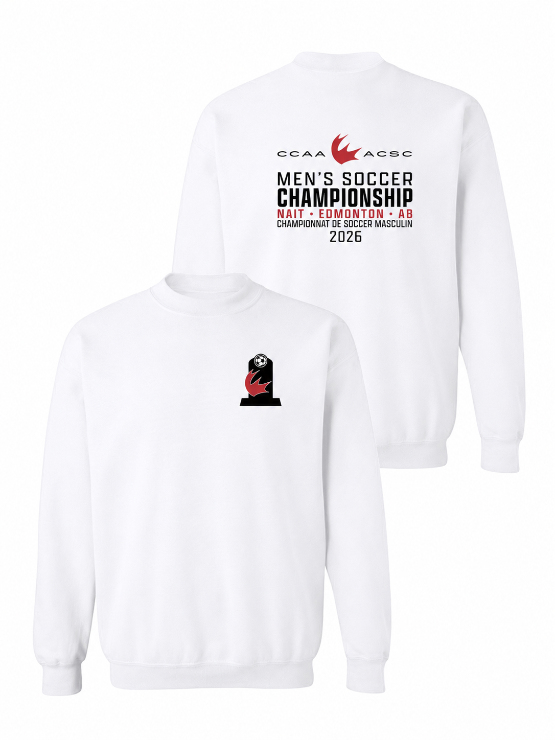 Men's Championship Soccer Crewneck - Front & Back