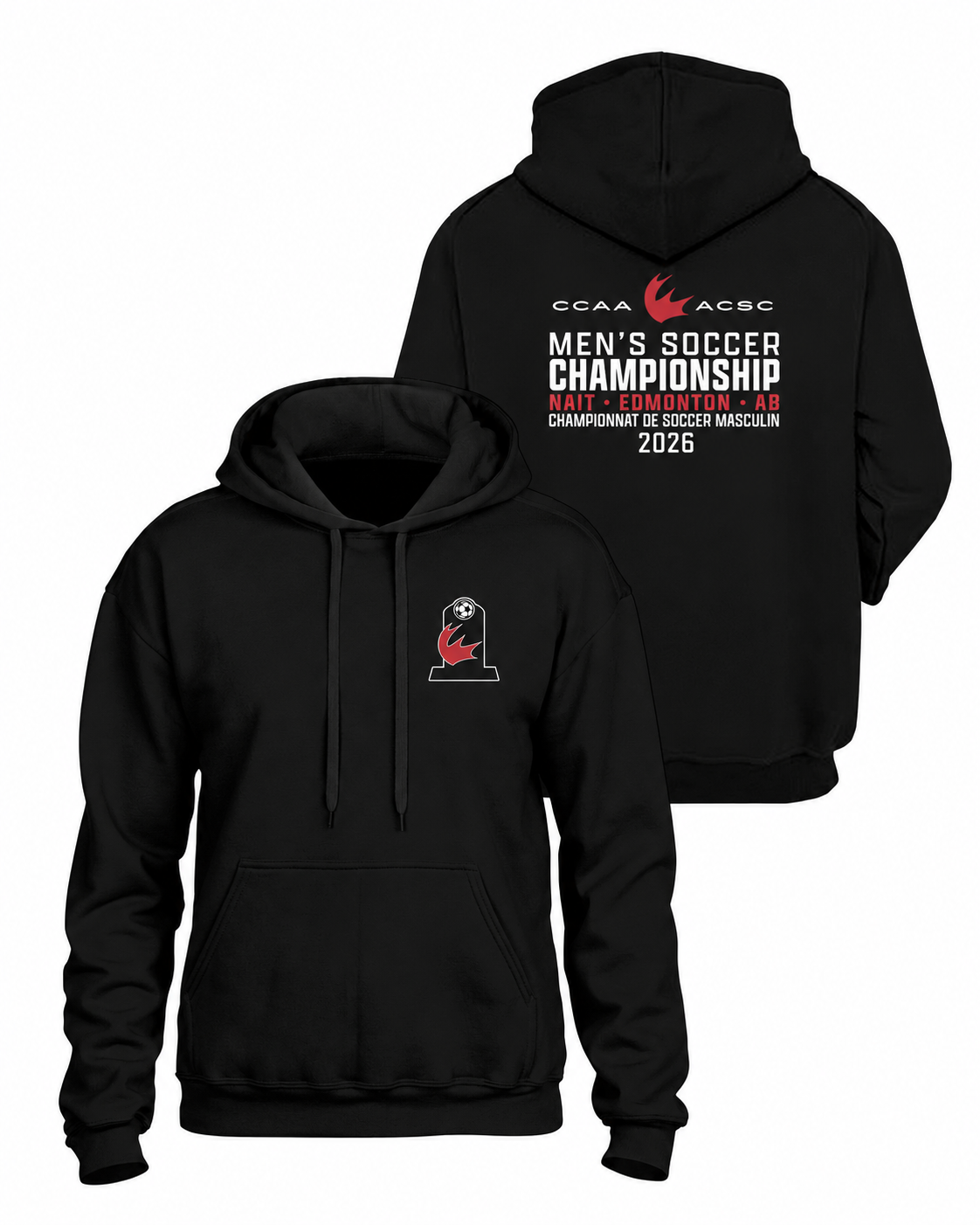 Men's Championship Soccer Hoodie - Front & Back