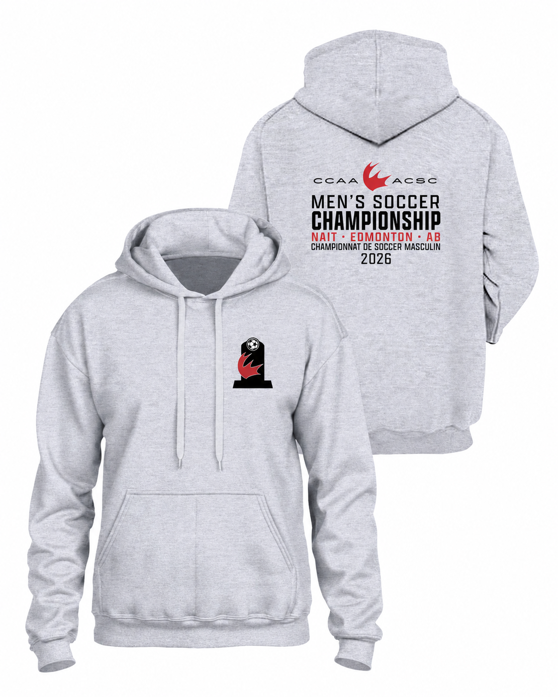 Men's Championship Soccer Hoodie - Front & Back
