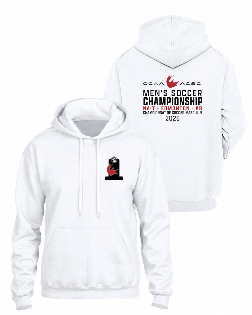Men's Championship Soccer Hoodie - Front & Back